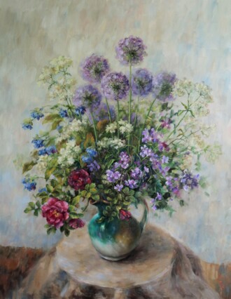 Букет с цветком шиповника