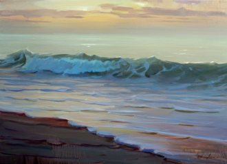 Картина Море и золотой закат 