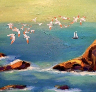 Яхта в море