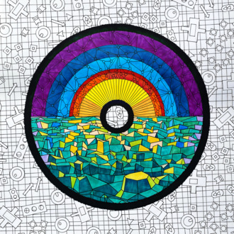 Сновидения Фантазийный пейзаж Геометрическая цветная графика