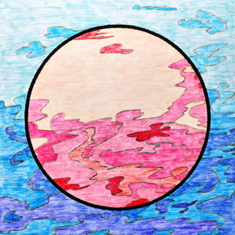 Облака Рисунок неба с облака цветными карандашами