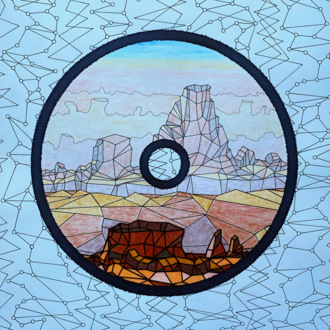 Микро (1) Геометрический ландшафт с минимализмом Пустыня