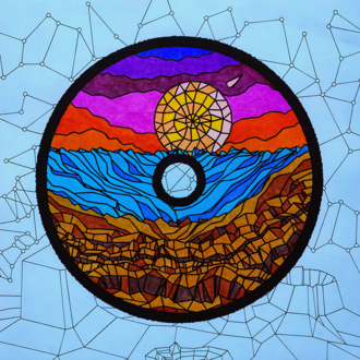 Микро (3) Космический сюжет Фантастический пейзаж с минимализмом 