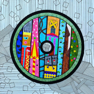 Аттракцион Цирк Театр Цветная графика в форме грампластинки