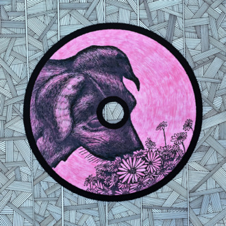 Прекрасное Собака с цветочками Картина про любовь и нежность