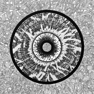 Склонный Черно-белая абстракция с узором Виниловая пластинка