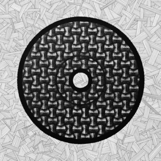 Ребра Черно-белая картина с объемным орнаментом 