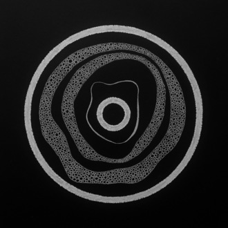 Ежедневный (3) Узор белым карандашом на чёрной бумаге