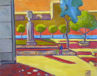 Во дворе колледжа