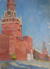 Спасская башня утром