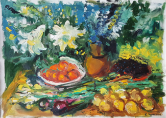 Натюрморт с помидорами