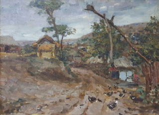 Пейзаж с колодцем