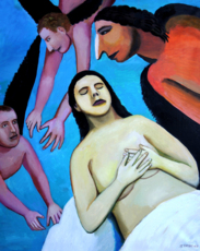 Женщина и птицы