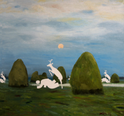 Вечерняя тишина. Сумеречная луна 