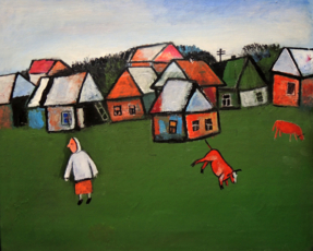 Пришла весна.  На лугу