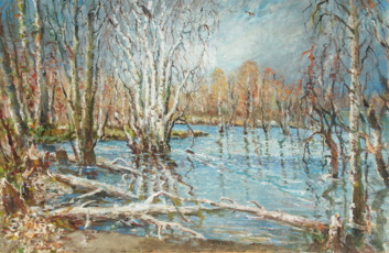 Пруд зеркального карпа и бобров