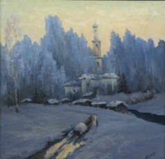Зимой. Вид на церковь