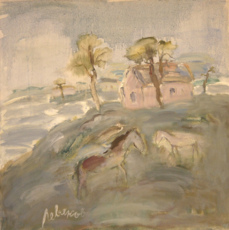 Пейзаж с лошадками