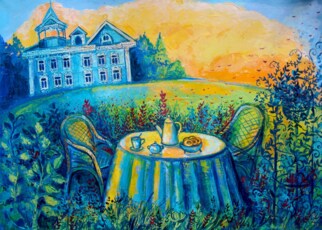 Закат в саду 