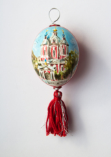 Храм Климента папы Римского в Замоскворечье. Миниатюра на выдутом  яйце.