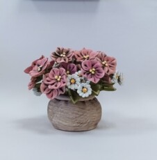 Букет из розовых фиалок