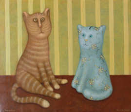 Кот и кот-копилка. 