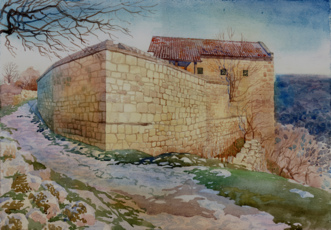 У стен караимского храма.