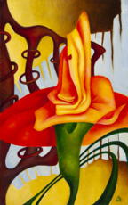 Красный цветок