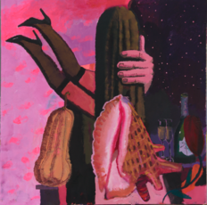 Розовый вечер, плавно переходящий в звездную ночь