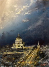 Этюд ночного Питера с крыш