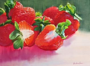 Картина с клубникой 