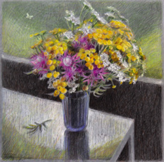 Букет полевых цветов, который собрала моя дочь.