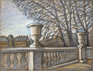 Париж. Люксембургский сад зимой