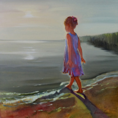 Картина Девочка и озеро 