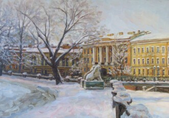 Львиный мост зимой